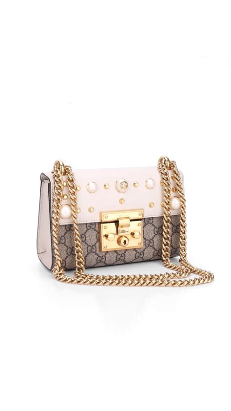 gucci pearl studded padlock bag|Gucci padlock bag review.